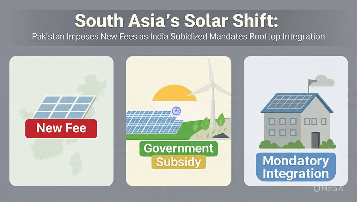 South Asia’s Solar Shift: Pakistan Imposes New Fees as India Subsidises and Bangladesh Mandates Rooftop Integration